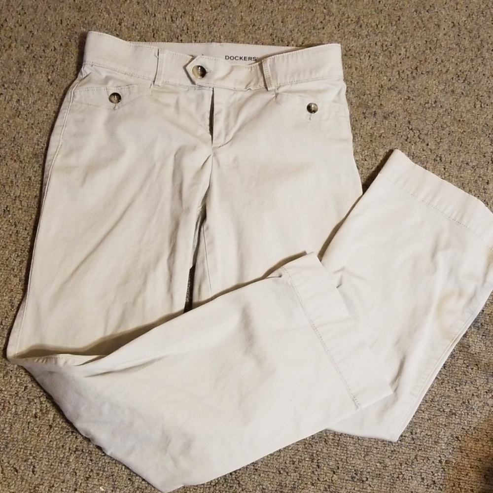 Docker's light khaki dress pants. Size 4 womens